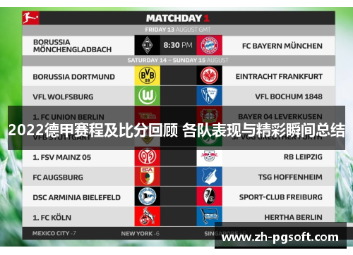 2022德甲赛程及比分回顾 各队表现与精彩瞬间总结 2022德甲赛程及比分回顾 各队表现与精彩瞬间总结